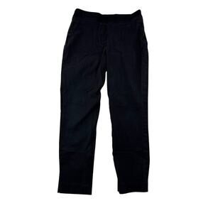 Spanx Polished Kick Flare Crop Pants M Tall Black Pull On High Rise Casual